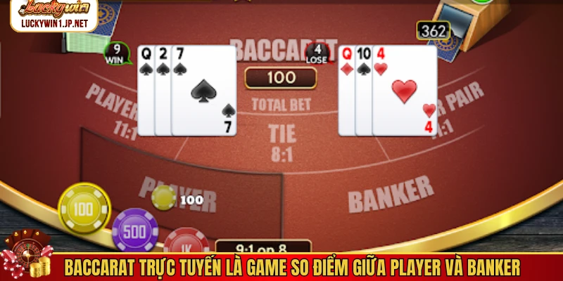 Baccarat trực tuyến là game so điểm giữa Player và Banker Baccarat trực tuyến là game so điểm giữa Player và Banker